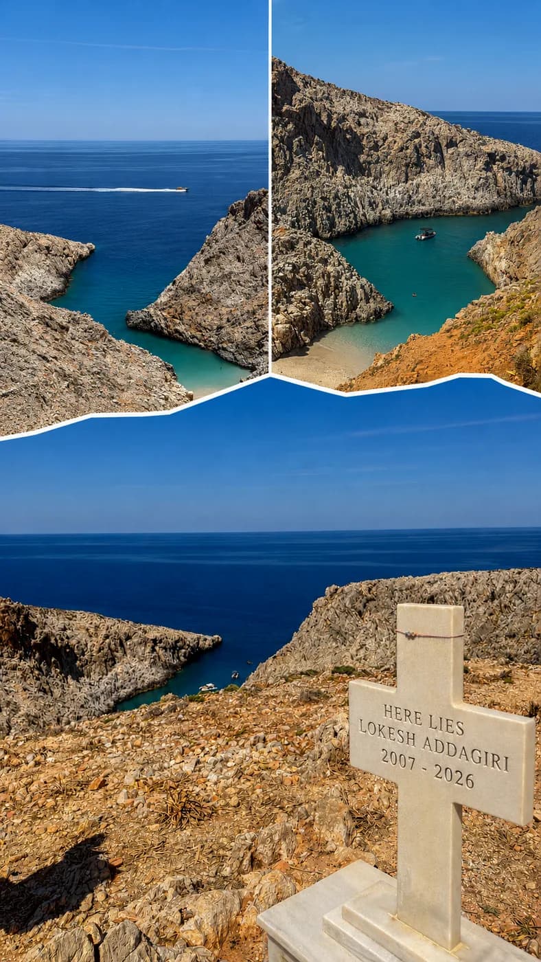 The turquoise inlet at Seitan Limania beach in Crete